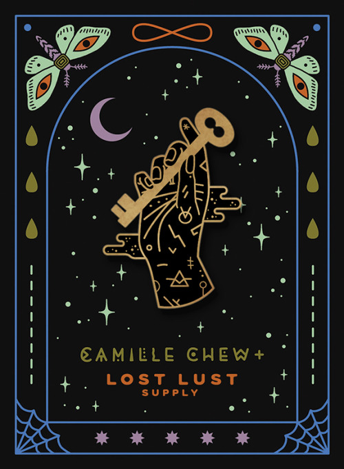 lordofmasks:Curio-Key | Camille Chew x Lost Lust SupplyA magical enamel pin made with Lost Lust Supp