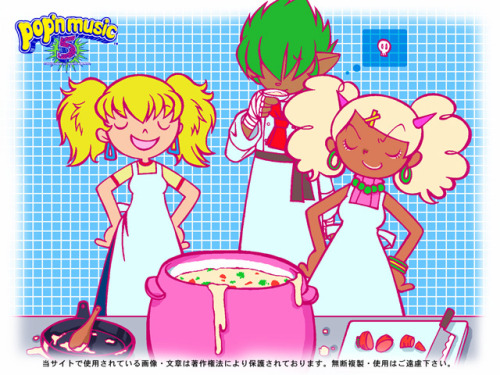 mexicanflyer: Pics from a pop’n music 5 web calendar, back in the early 2000s. Sadly, these were all