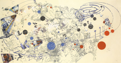 Sarah Sze:Sze builds her installations and intricate sculptures from the minutiae of everyday life, 