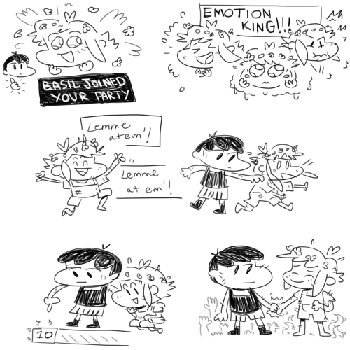 finally got to draw the most important boys!!!battling it out, all alone? relying on eachother! #omori spoilers#omori leak#omori leaks #omori leak spoilers #omori basil#spoilers#omori art#omori #ahh the implications.. hikki route is gonna hurt more when this eventually will be added in hoping!!!  #boss rush against simulations of friends  #fighting the world alone and covering up your trauma with the last close friend you spent time with....  #i want to tag sunflower too but ;-;