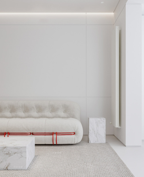 Minimalist White Interiors With Unique Furniture Designs