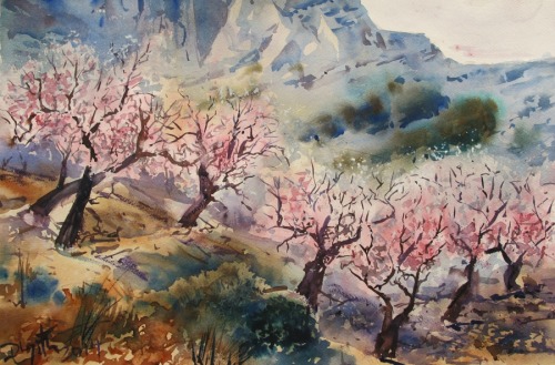 expressions-of-nature:  Watercolor Landscapes by Dieter Wystemp