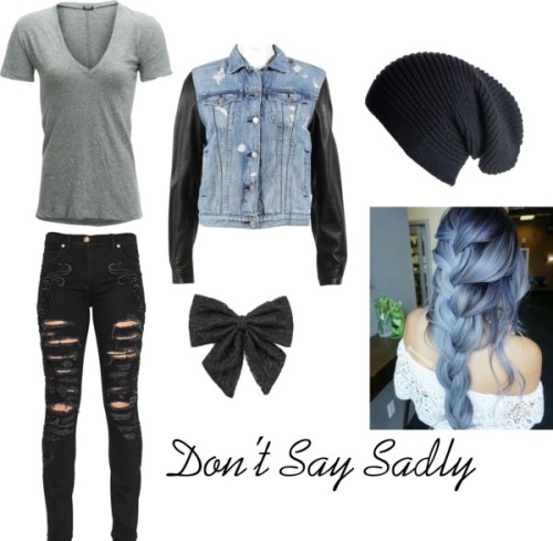 Don't Say Sadly By Sweettime9 Featuring A Distressed Denim Jacket