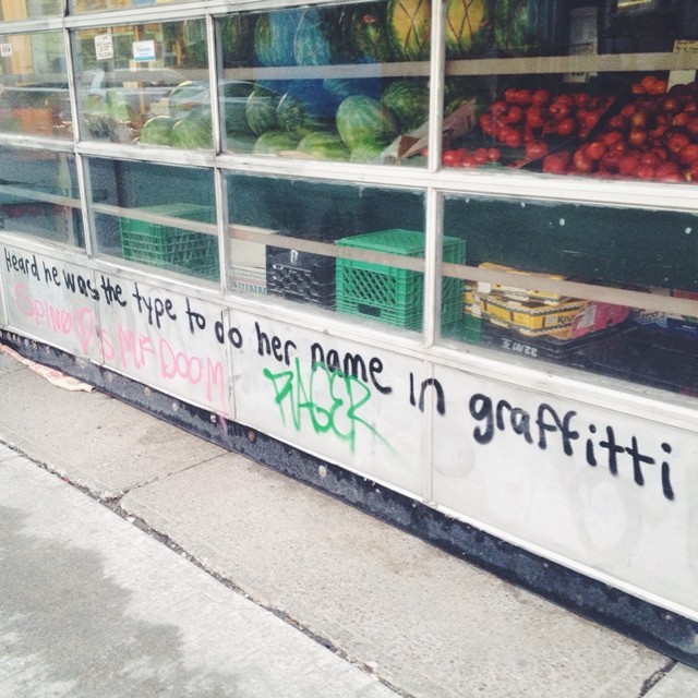 the-gravel-pit:  &ldquo;Heard he was the type to do her name in graffiti&rdquo;