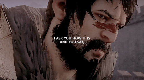 fuckthechantry:did you think you mattered, hawke? did you think anything you ever did mattered? 