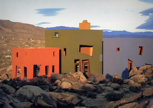 ofhouses:  747. Josh Schweitzer /// Schweitzer House (The Monument)	/// Joshua Tree, California, USA /// 1989  (Photos: © Tom Bonner. Source:  “Architectural Record Houses of 1990″, Mid-April 1990.) 