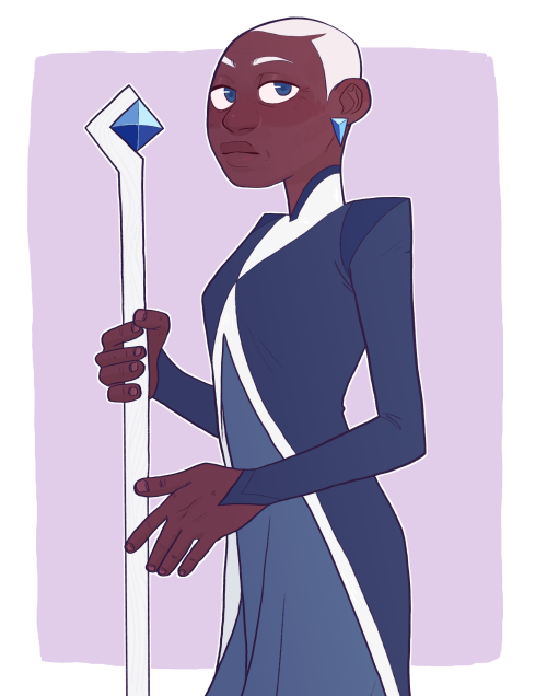ursminor: lucretia for day 1 of @tazladyweek! [image description: a drawing of Lucretia, standing al