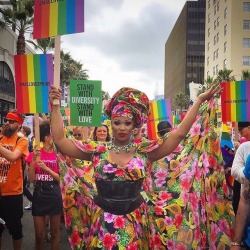 ajaseyeliner: transgender. woman of color. drag queen. courageous. talented. headstrong. beautiful.   🏳️‍🌈beauty that is peppermint. 🏳️‍🌈  LA resist march - 6.11.17  