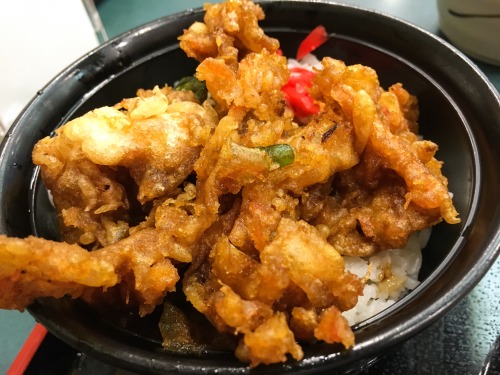 syokujirock:  かき揚げ丼ともりそばのセット 小諸そば 新富町店@新富2丁目 2016年2回目