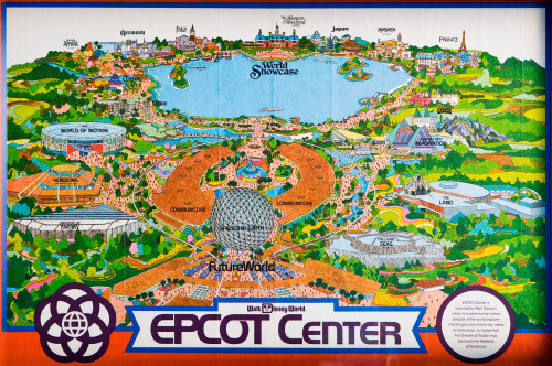 iamsoretro: Epcot Center Fold Out Map (1982)Image from Jeff Bergman || IG
