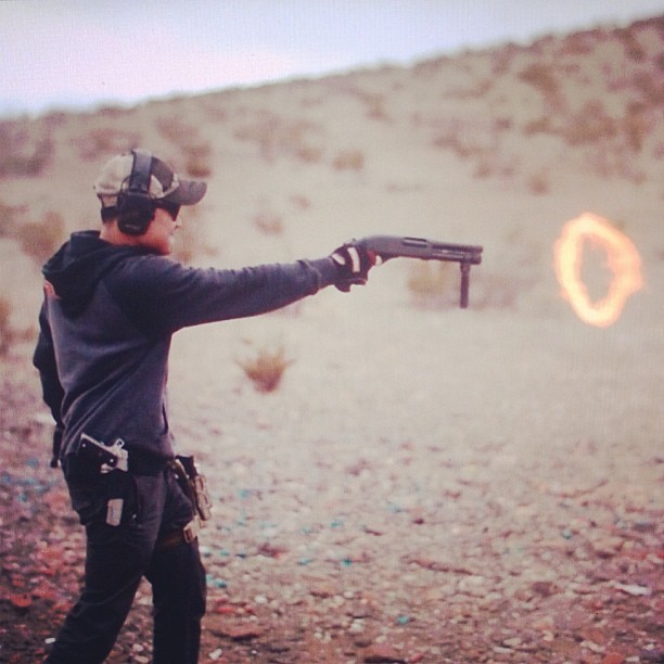mikecolon:  @brandonaquino shooting my favorite toy. #serbu #supershorty #ringoffire