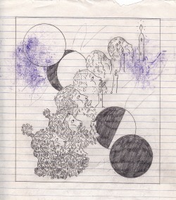 pizzzatime:  htmlflowers:&ldquo;time nobody friend&rdquo; stained old drawing 2011