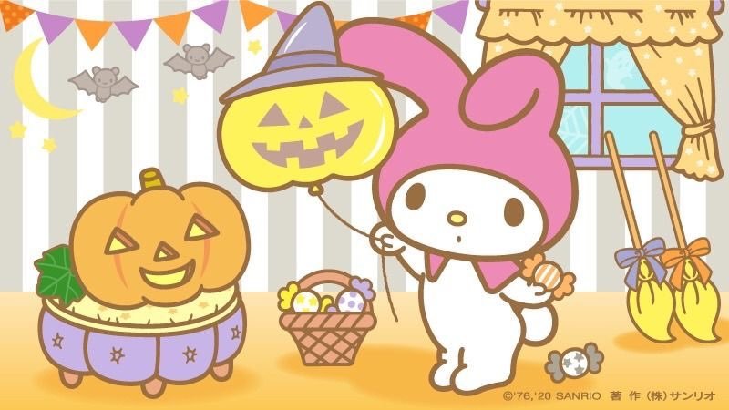 Hello Kitty My Melody Kuromi Pumpkins Halloween T  