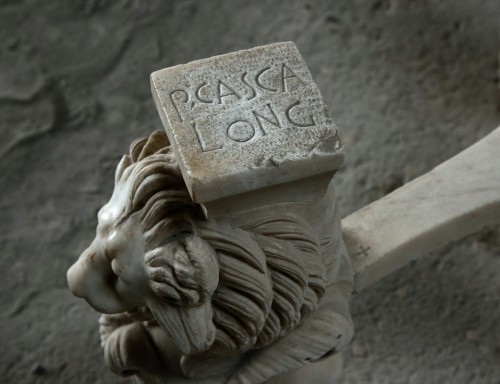 theancientwayoflife: ~Tripod base of a table with lion heads and paws. Marble. 1st half of 1st cent.