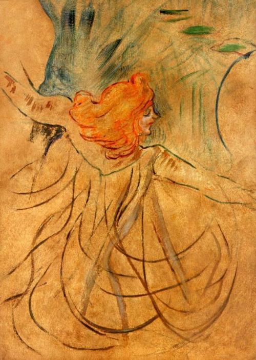 artist-lautrec: At the Music Hall Loie Fuller, 1892, Henri de Toulouse-LautrecSize: 46x32 cmMedium: 