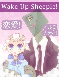 bloofbloofbloof:  Illuminati senpai and Sheeple-kun I hate that I made this