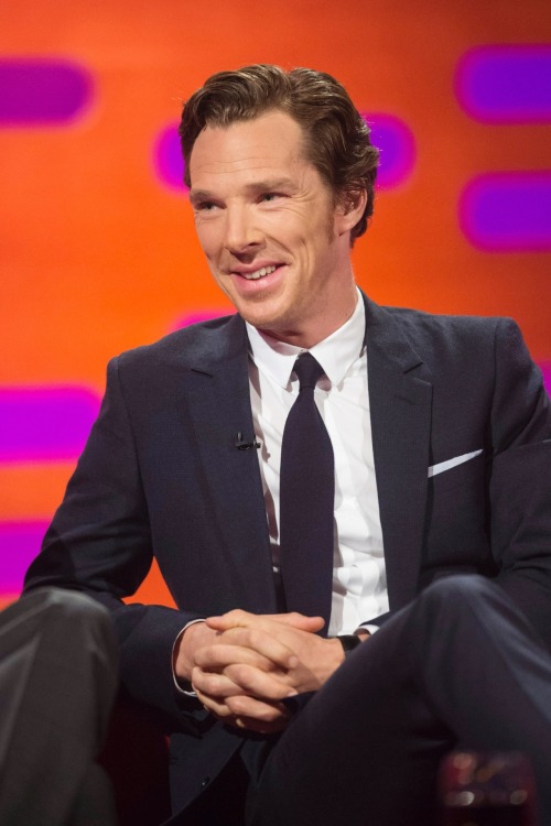 new tab for highresJohnny Depp, Graham Norton and Benedict Cumberbatch during filming of the Graham 