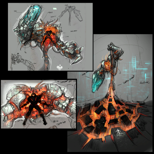 the-never-ending-voyage:  Metroid Prime 2: Echoes Concept Art - Dark Samus
