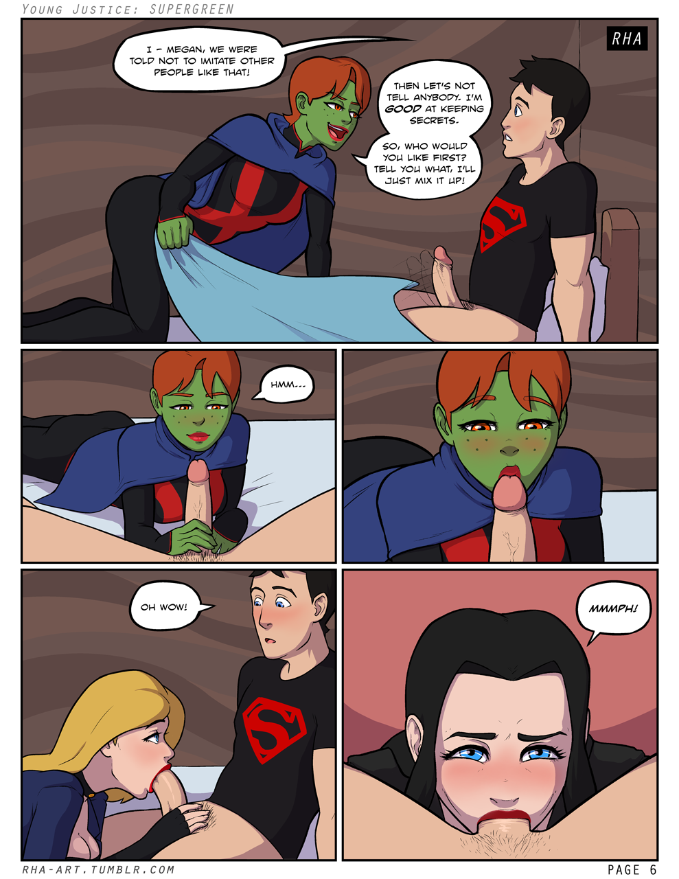 rha-art:  Young Justice: Supergreen — PAGES 00–07 &gt; Part 1: Pages 00 –