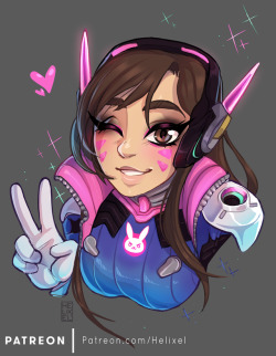 helixel: A Deev bust commission for Vilrax from October! Will always love drawing the lovely D.va.  [ http://Patreon.com/Helixel ] 