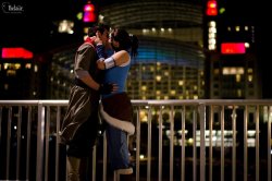 spider-lin-beifong:  avatar-cosplay:  Legend of Korra:Kiss in front of Republic City. by ~Tormantor  You two are perfect. I ship it.
