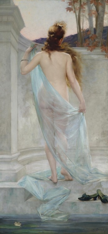 hildegardavon:Guillaume Dubufe (Édouard-Marie-Guillaume Dubufe), 1853-1909Diana leaving her bath, n/