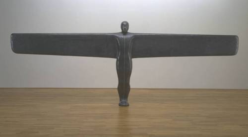 Gormley, Antony. A Case for an Angel III. 1990. Tate, London.Lead, fiberglass, plaster, and steel