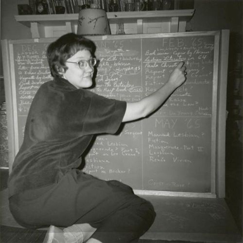 Barbara Gittings plans issues of &ldquo;The Ladder,&rdquo; New York City, Fall 1964. Photo by Kay To