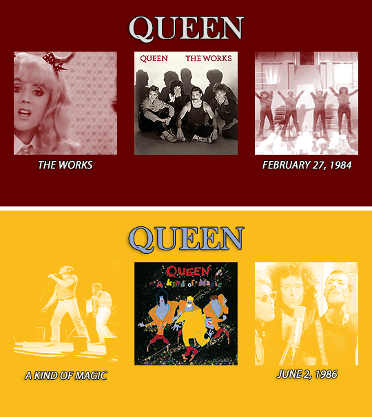 mrbadguymercury:QUEEN ALBUMS 1973-1991
