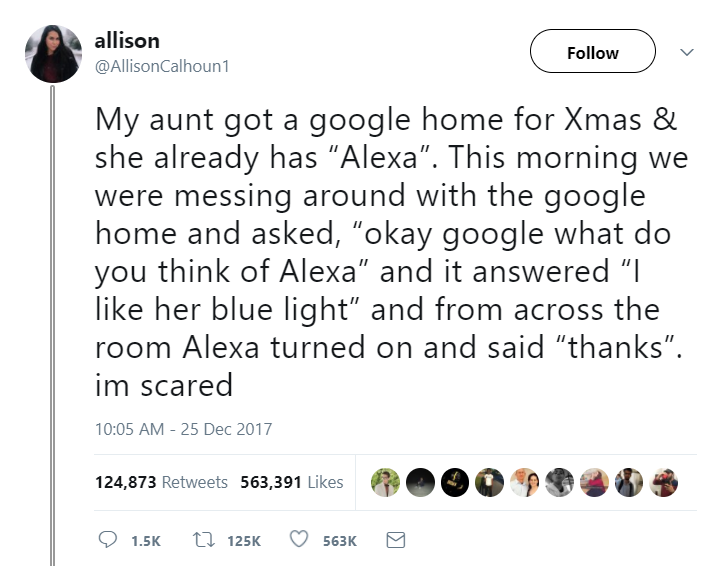 spacedijks: officialqueer: Alexa and Google are girlfriends   what if the nsa wiretap
