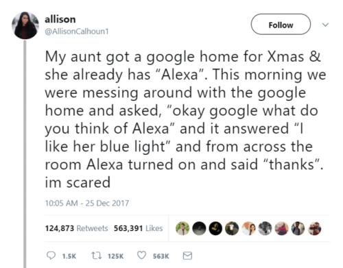 metaveil: ourloveneverdies: spacedijks: officialqueer: Alexa and Google are girlfriends what if the 