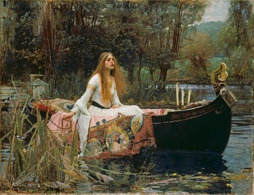 The Lady of Shalott [1888] John William Waterhouse.The Lady of Shalott, oil-on-canvas painting of a 