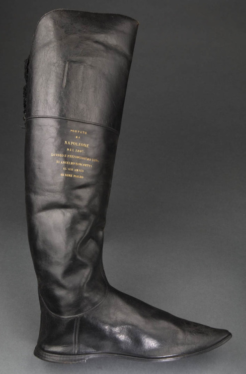 centuriespast: Jacques, bottierActive in Paris (?), early 19th c. Boot that Belonged to Napoleon IAb