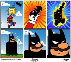 daily-superheroes:  It’s a-me…. Batmanhttp://daily-superheroes.tumblr.com