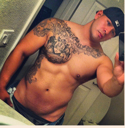 hotcunts:  You gotta respect his hard work and that ink is mind blowing 