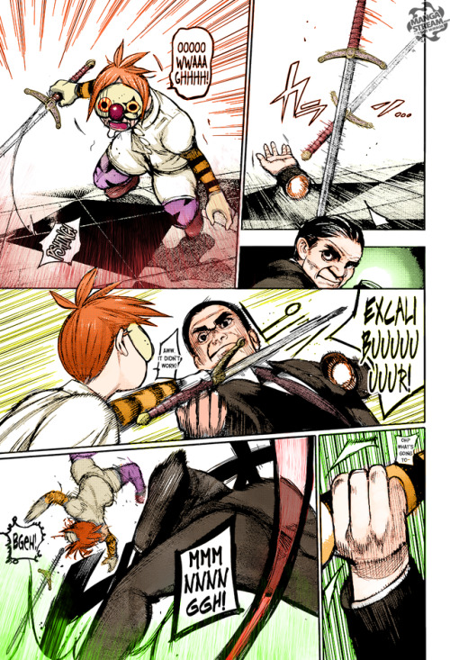 Tokyo Ghoul :re Chapter 134 Kuki Urie & Iwao Kuroiwa VS. Roma & Shikorae(rio) Coloured.Imgur album: http://imgur.com/a/vUonb