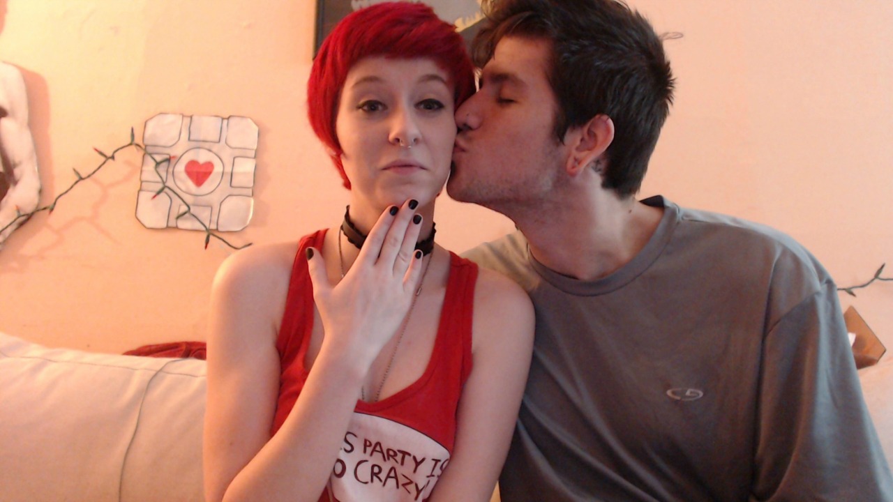 more stupid pictures. lookit my lady sideburn curl hahah