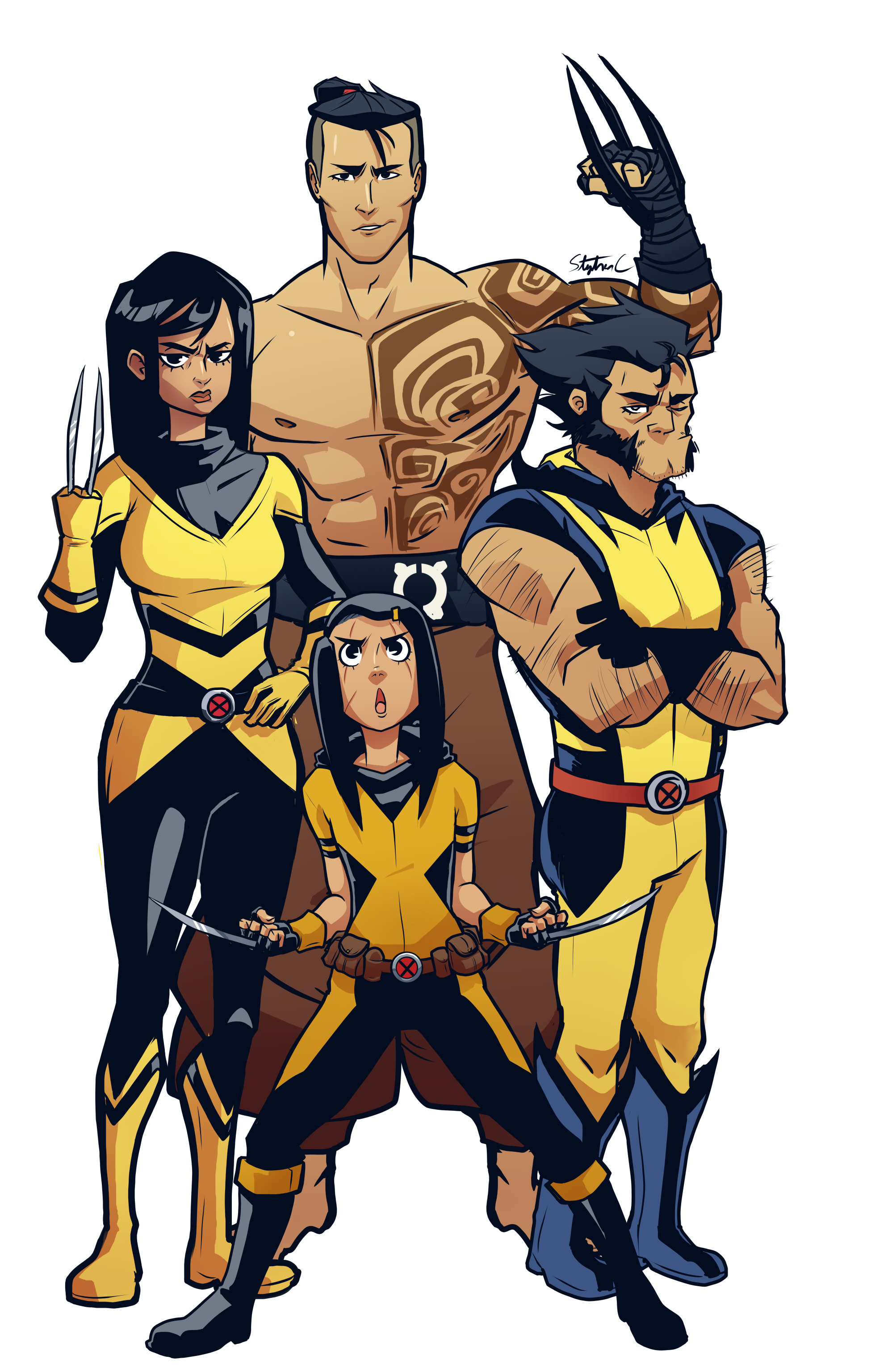 Porn Pics video320:I drew the Wolverine Family.