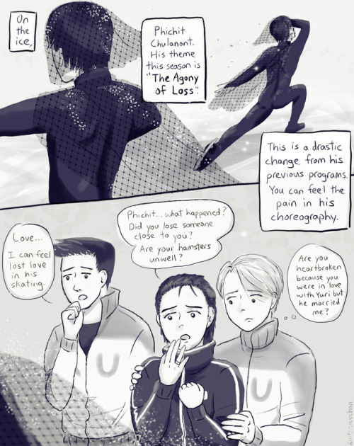 suits-neechan: My condolences, Phichit.(I needed to express my pain and draw this because my phone’s