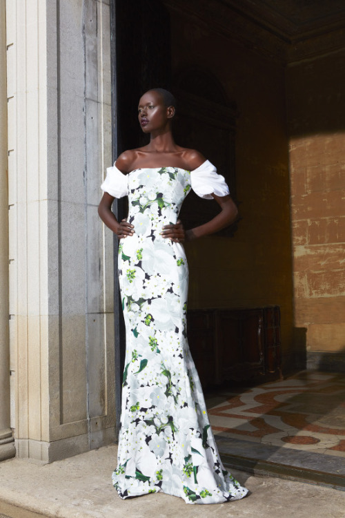 shadesofblackness: AJAK DENG FOR ELIZABETH KENNEDY RESORT 2017 BY DARIO CALMESE.