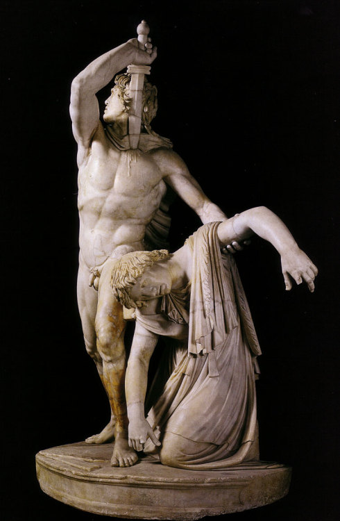 Gaul Killing Himself and his Wife (The Ludovisi Gaul). Second century Roman copy after a Hellenistic