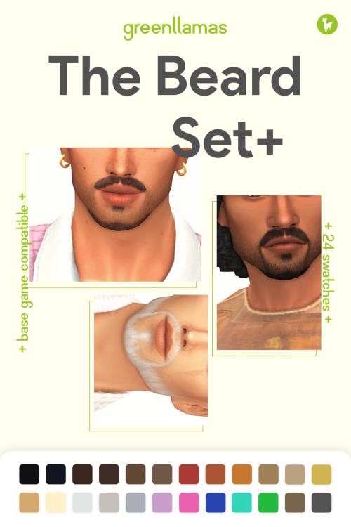 greenllamas:The Beard Set + - greenllamasThis originally started as me just making a very specific g