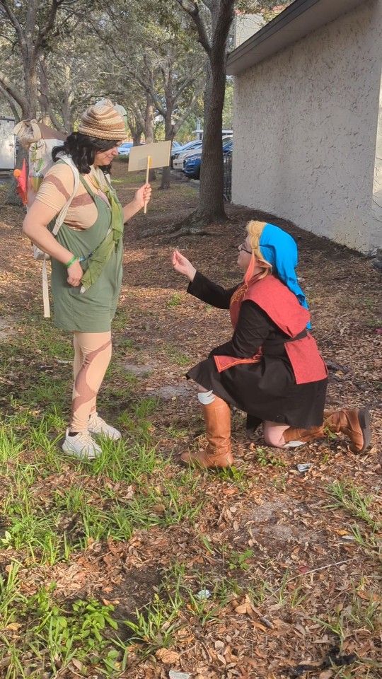 Another Legend cosplay post, now with improved props, and a friend!
And,  I may have proposed because that's who I am. 