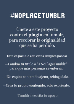 projectnoplage: #NoPlageTumblr 