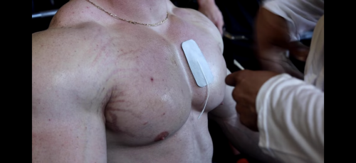 An Even Closer Look At Martin's Growing Chest From His Video "CHEST AND SHOULDERS: ELECTRO SHOCK STYLE"