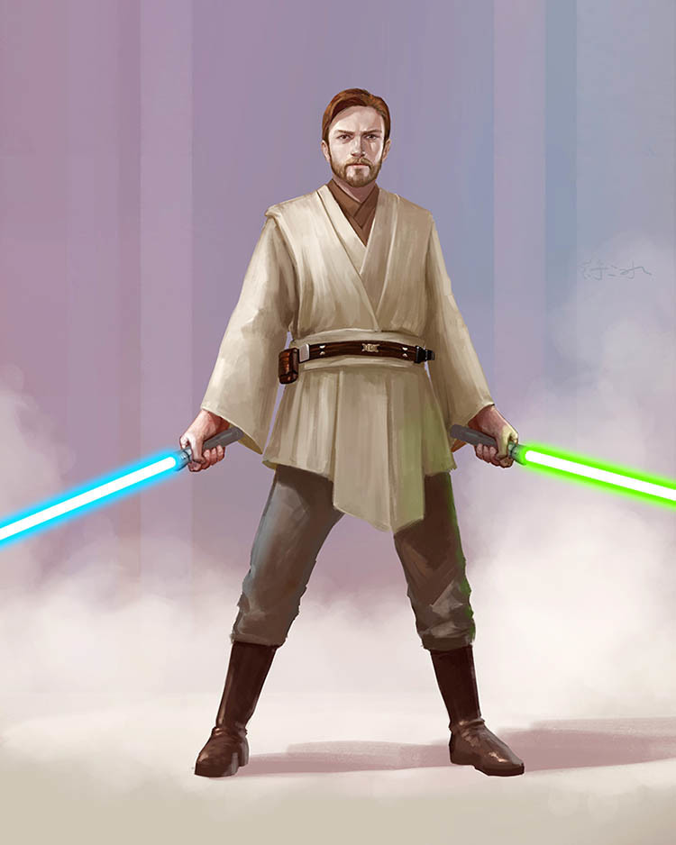 Bing Tsui - Fanart Star Wars Qui-Gon Jinn