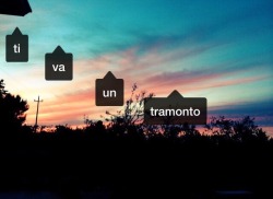 bel-culetto:  ricominciarespirare:Ti va un tramonto ?  adoro