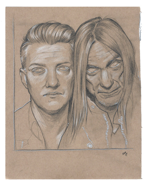 Study of Josh Homme and Iggy Pop being BFFs <3 I’m very excited for the new QOTSA album, and I’ve