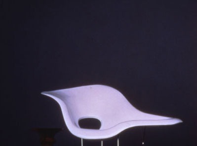 enigmacontinuum:  La Chaise, 1948 Design: Charles Eames and Eero Saarinen for MoMA,