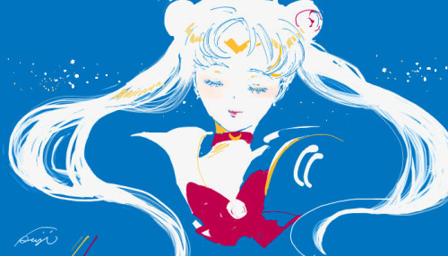harujiss:お初のセーラームーン。長年好きな割に描いたことがなかった…乙女のすべてが詰まってる作品だなと思います